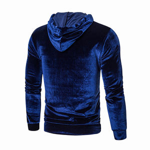 Sudadera con capucha de terciopelo de invierno de ajuste informal para hombre personalizada de alta calidad - Product Image 4