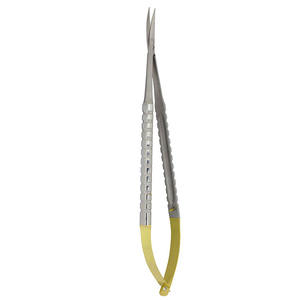 Ciseaux à sourcils professionnels à ressort, lames droites tranchantes en acier métallique doré et coloré, ciseaux à sourcils de beauté - Product Image 2