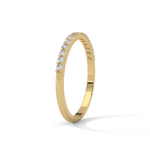 Bague en or et diamant Moissanite 14K avec diamants pour les mariages et les fêtes Bijoux durables - Product Image 1