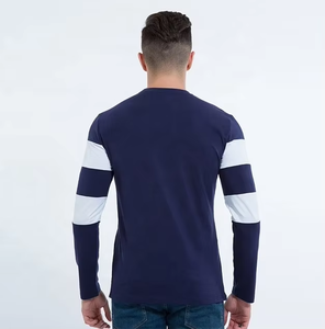 Polo para hombre al por mayor, camisa de manga larga de punto informal, poliéster/algodón, patrón sólido, tejido bordado Formal - Product Image 6