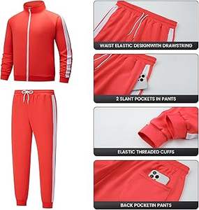 Conjunto Deportivo con Capucha para Hombre, Estampado Personalizado, Sudadera con Cremallera y Pantalones, Secado Rápido, Ropa Casual de Invierno, Hecho en Pakistán - Product Image 2