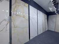 Encimera de Porcelana Moderna con Aspecto de Mármol, Color Blanco, 9 mm de Grosor, Baldosa Grande para Uso en Interiores