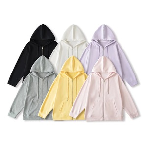 เสื้อแจ็คเก็ตมีฮู้ดแบบสวมซิปสำหรับผู้หญิง สไตล์ลำลอง ทรงหลวม ช่วยให้ดูผอมลง น้ำหนักเบา ระบายอากาศได้ดี สีพื้น เหมาะสำหรับออกกำลังกาย ใส่ได้ทั้งฤดูใบไม้ผลิและฤดูใบไม้ร่วง - Product Image 2