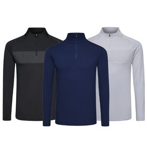 Pull à fermeture éclair à manches longues 1/4 personnalisé pour hommes Pull à fermeture éclair à séchage rapide pour hommes - Product Image 2