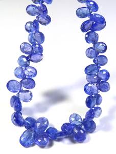 Haute Qualité 100% Naturel Bleu Tanzanite Perles 9 \ "Strand 6-11mm Africain Tanzanite Poire Perles À Facettes pour Bijoux - Product Image 4