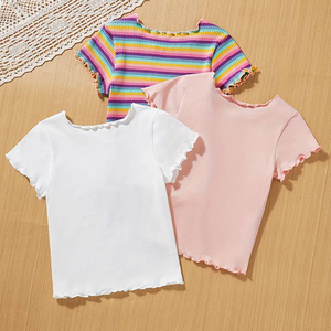 Vente chaude Professionnel Personnalisé Confortable Haute Qualité Filles Running Shorts & T-shirts O-Neck Casual Solid Pattern - Product Image 2