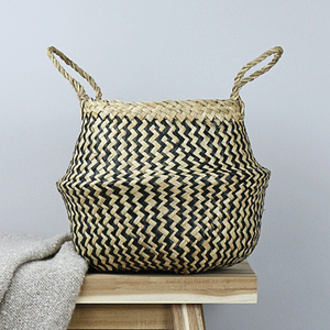 Panier de stockage en jonc de mer écologique de couleur personnalisée couvercle de bassin de plantes tissé à la main par fabricant vietnamien - Product Image 5