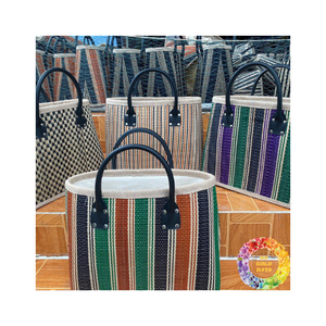 Sac de plage naturel en jonc de mer sac à main en paille durable avec poche intérieure pour les vacances à la plage pique-nique en plein air et la mode quotidienne - Product Image 1