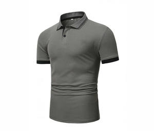 Polo 100% coton haute performance pour homme, motif solide et confortable à séchage rapide avec décoration brodée, vêtements de golf d'extérieur - Product Image 3
