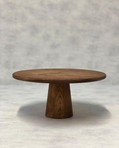 RUSTIC HANDMADE DESGIN ROUNDED SHAPE BIRTHDAY <b>CAKE</b> SERVING Stand For Party Celebration <b>Wooden</b> <b>Cake</b> Server - Product Image 1