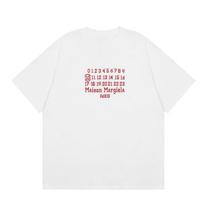 เสื้อยืดโลโก้ตัวเลขทรงหลวมของผู้ชายเสื้อยืดลำลองผ้าฝ้ายแท้100% สำหรับผู้ชายเสื้อผ้าแนวสตรีทในเมืองแขนสั้นระบายอากาศได้ดีทุกวัน - Product Image 2