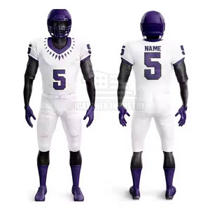 Kit de football américain avec maillot imprimé de chiffres, pantalon taille haute et rembourrage pour les hanches - Product Image 1