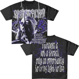 เสื้อยืดคอกลมสำหรับผู้ชายแบบคลาสสิกผ้าฝ้าย100% พิมพ์ลายย้อมสีล้วนสำหรับฤดูร้อนฤดูใบไม้ร่วงมีให้เลือกหลายสี - Product Image 5