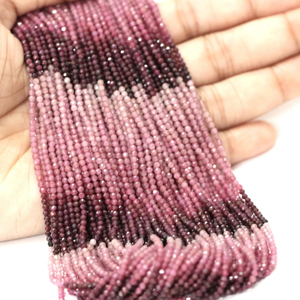 AAA <b>Ruby</b> Rondelle Beads: Micro Faceted Shaded Gemstone (2-2.5mm) - Product Image 6