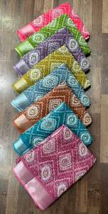 Saree เสื้อเบลาส์ผ้านิ่มพิมพ์ลายสำหรับงานแต่งงานน้ำหนักเบาสไตล์โมเดิร์นสำหรับฤดูร้อน - Product Image 6