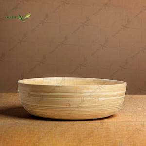 Bol de service en bambou fait à la main, respectueux de l'environnement, léger et au design classique, non toxique - Product Image 3