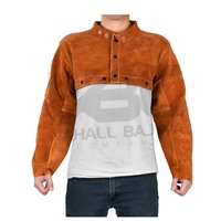Veste de soudage en cuir-Tablier de soudage robuste avec manchon, cuir de vachette résistant aux flammes.