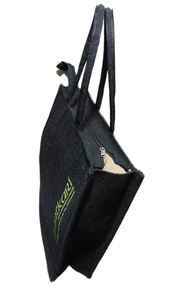 Bolsa de conferencia de oficina de yute impresa personalizada Hombro de patrón geométrico para eventos corporativos Ferias comerciales Promociones Logo Deal - Product Image 4