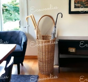 Unique Style Modern Weave Rattan <b>Umbrella</b> Stand Cane Stand Stick Stand Hallway Basket Tall Basket Entryway Home Organize - Product Image 4