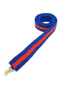 Blue and red striped beaded purse strap handcrafted <b>special</b> <b>bag</b> <b>parts</b> & <b>accessories</b> crossbody purse strap - Product Image 3