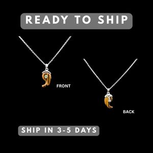 จี้เงินแท้ 925 รูปหยินมาการัตตะมะ |   ไทเกอร์อายธรรมชาติและทซาโวไรต์ |   เครื่องประดับสัญลักษณ์แบบกำหนดเองของ OEM |   ขั้นต่ำ 1 ชิ้น - Product Image 3