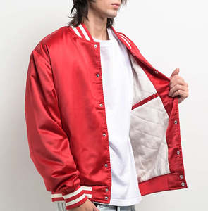 Chaqueta Varsity Informal para Hombre con Cuello Alto, Chaqueta de Béisbol Masculina de Primera Calidad Disponible en Diferentes Colores - Product Image 5