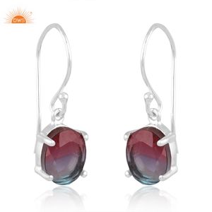 Meilleur design Boucles d'oreilles en argent sterling 925 plaqué or bio alexandrite doublet quartz pour femmes Fabricant de bijoux personnalisé - Product Image 3
