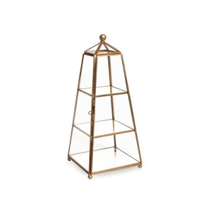 Nouvelle boîte à bijoux en métal Rectangle en forme de combinaison de couleur or filles Kit de maquillage boîte de rangement pour ornement de cadeau de mariage - Product Image 1
