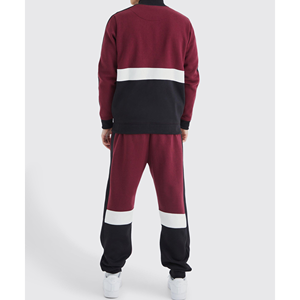 Ensemble survêtement de jogging sweat-shirt à col zippé pour hommes sur mesure survêtement à fermeture éclair complète survêtement tricoté à impression numérique pour hommes - Product Image 5