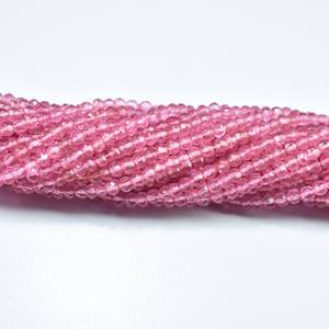 Cuentas Redondas Facetadas de Cuarzo Cristalino con Recubrimiento Rosa de 3.5mm, Hilo de Piedras Preciosas Brillantes para Pulseras y Collares - Product Image 4