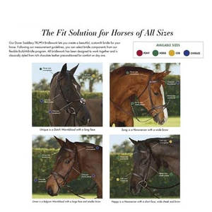 Build A Bridle Flash Noseband para caballos Breeches Color marrón chocolate Construcción de cuero Premium Ajuste ajustable Inglés - Product Image 3