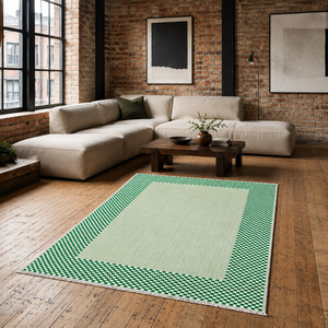 Netline Home Homestead Geometry Muted Green <b>Washable</b> <b>Rug</b> - Product Image 2