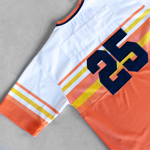 Jersey de malla retro de fútbol americano de diseño personalizado al por mayor transpirable 100% poliéster totalmente sublimación impresa Cultivo de gran tamaño - Product Image 4