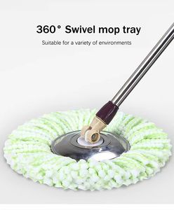 Casalina Turbo Spinning Mop Bucket Set avec tête de vadrouille et essoreuse en acier inoxydable Nettoyage à 360 degrés avec roues - Product Image 5