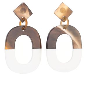 Pendientes colgantes de cuerno de búfalo de buey Natural 100% para mujer Vintage más vendidos, estilo africano auténtico y de moda - Product Image 4