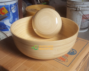 Biodégradable avec bol à fruits en bambou filé écologique/bol et cuillère en bambou de haute qualité et personnalisé d'Eco2go Vietnam - Product Image 6