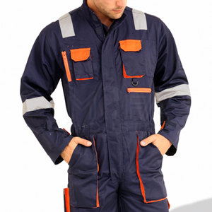 Uniforme de trabajador de construcción duradero personalizado con tiras reflectantes, múltiples bolsillos e impresión de logotipos - Product Image 5