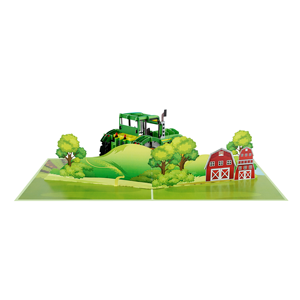 Carte pop-up 3D pour cadeau d'anniversaire avec le nouveau design Tracteur agricole pour la fête des pères carte d'artisanat de la société Kiricard Vietnam - Product Image 5