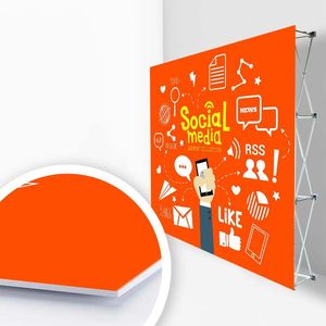Kit de production de toile de fond pour stand pop-up, cadre en aluminium portable, options emballées et déballées - Product Image 1