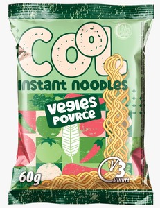 บะหมี่กึ่งสำเร็จรูปคูล รสผัก 60 กรัม แบบก้อน - Product Image 1