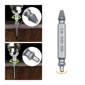 Juego de extractores de tornillos <span class=keywords><strong>HSS</strong></span> 4341, 6 uds., removedor de pernos dañados, herramienta de extracción de tornillos, juego de brocas para tornillos pelados de alta calidad - Product Image 3
