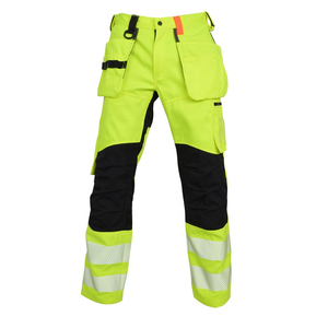 Pantalones de Trabajo de Alta Visibilidad para Invierno, Resistentes, con Tiras Reflectantes, Poliéster Fluorescente, Certificación CE, Transpirables - Product Image 1