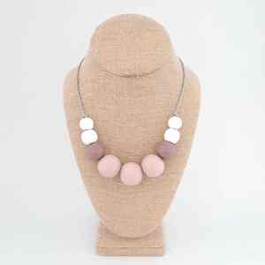 Collar de cuentas redondas de madera, joyería de moda, grueso - Product Image 1