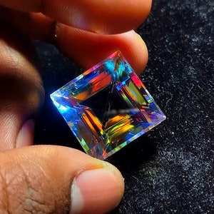 Cuarzo místico facetado corte piedra preciosa Multi fuego místico cuarzo piedra preciosa cuarzo suelto para la fabricación de joyas más tamaño de elección múltiple - Product Image 3
