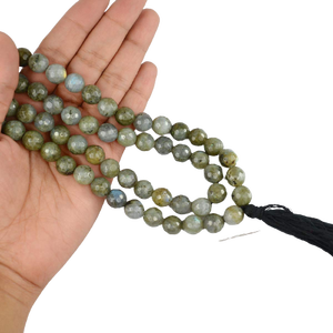 หินมาลาลูกปัดลาบราดอร์บําบัดธรรมชาติมาลาคริสตัลสร้อยคอลูกปัด 108 อัญมณีธรรมชาติคริสตัลมาลาผู้ค้าส่ง - Product Image 3