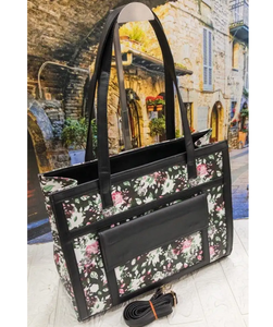 Bolso de mano Vintage de cuero genuino de alta calidad para mujer, gran capacidad, estampado de flores, patrón personalizado, Colección Sipher, la mejor - Product Image 6