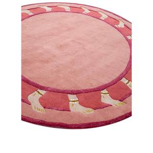 Alfombra Rectangular de Lana y Viscosa Tejida a Mano en Rojo Anaranjado, Diseño Novedoso Top-9055 de Jaipur Wunderkammer, para Uso en el Hogar, Pasillo o Habitación - Product Image 2