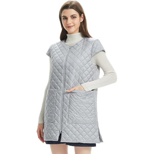 Nouveau Style femmes gilet bouffant col montant fermeture à glissière hiver extérieur gilet gonflé manteau bouffant pour filles adultes - Product Image 1