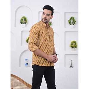 Chemise décontractée pour homme en coton imprimé à manches longues, respirante, en popeline ou tissu Oxford, motif floral ou à pois, offre ODM - Product Image 3