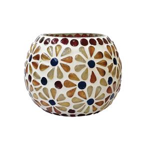 Top Craft personalizado lujo decoración del hogar hecho a mano Metal mosaico té luz vela titular Pilar forma tarro de vidrio para regalos - Product Image 4